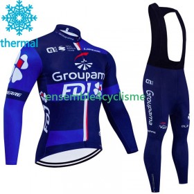 Tenue Maillot M/L + Collant à Bretelles Hiver Thermal Fleece Fdj Groupama 2023